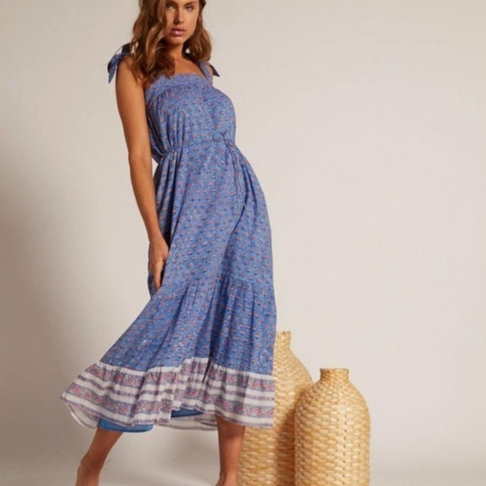 Cleobella India Floral Midi Dress In Lotus - Picture 2 of 13